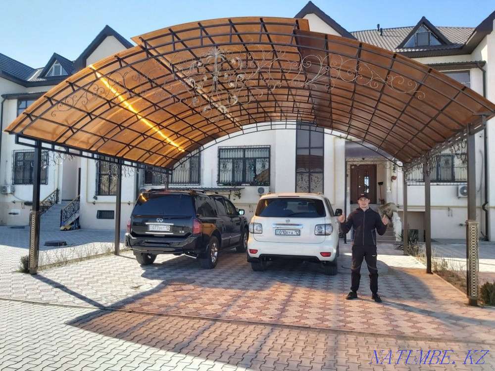 Canopy gate railing stairs esik swing tapschany welding pattern polygal Aqtau - photo 7