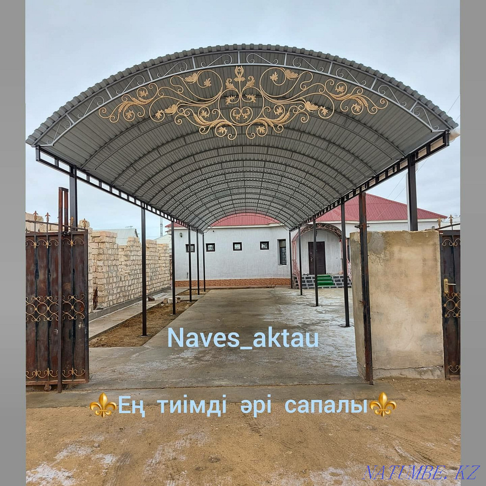 Canopy gate railing stairs esik swing tapschany welding pattern polygal Aqtau - photo 4
