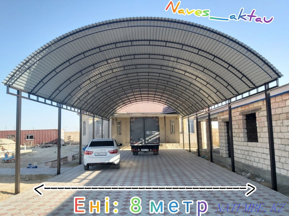 Навес сварка ворота решетки перила лестницы козырек узор тапчаны есік Актау - изображение 6