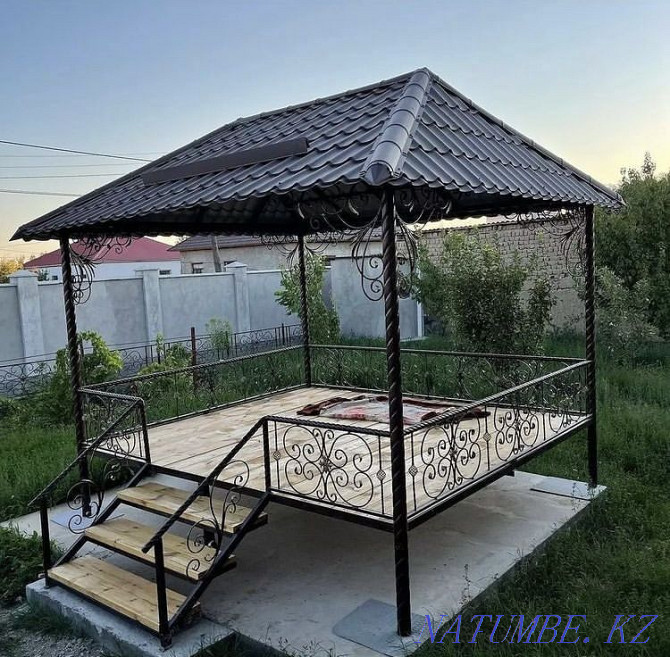 Canopy Gazebo Gate Darbaza Fence Swing Railing Varota Forging Shymkent - photo 4