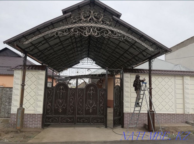 Welding works, Canopy, Gazebo, Darbaza, Gate, Tapchan, Swing, Railing Shymkent - photo 3
