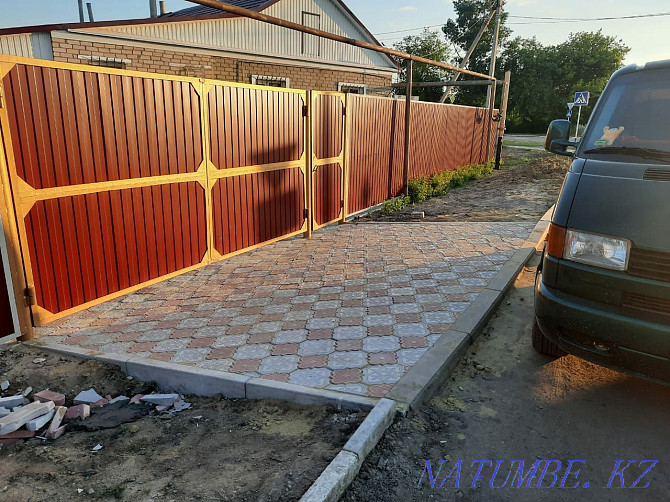 Paving stone laying, curb installation Kostanay - photo 3