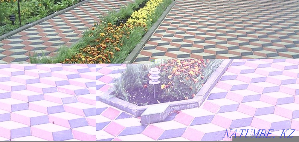 Укладка брюсчатки установка бордюров Алматы - изображение 1
