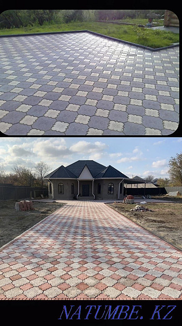 Укладка брюсчатки установка бордюров Алматы - изображение 5