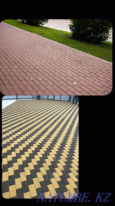 Укладка брюсчатки установка бордюров Алматы - изображение 6