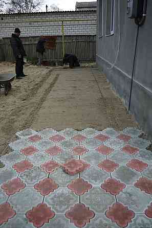 Укладка брусчатки тротуарной плитки Rudnyy