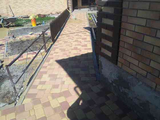 Укладка брусчатки тротуарной плитки  кенді