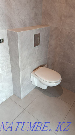 Turnkey bathroom. Tile Porcelain tile. Astana - photo 4