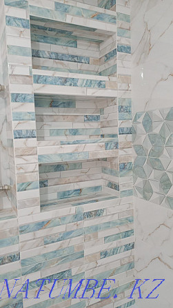 Turnkey bathroom. Tile Porcelain tile. Astana - photo 6