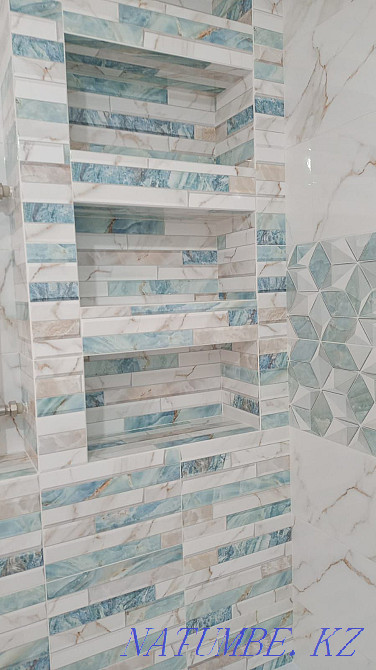 Turnkey bathroom. Tile Porcelain tile. Astana - photo 6