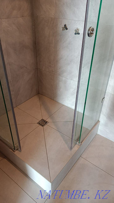 Turnkey bathroom. Tile Porcelain tile. Astana - photo 5