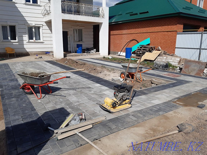 Laying paving stones, installing curbs. Oral - photo 1