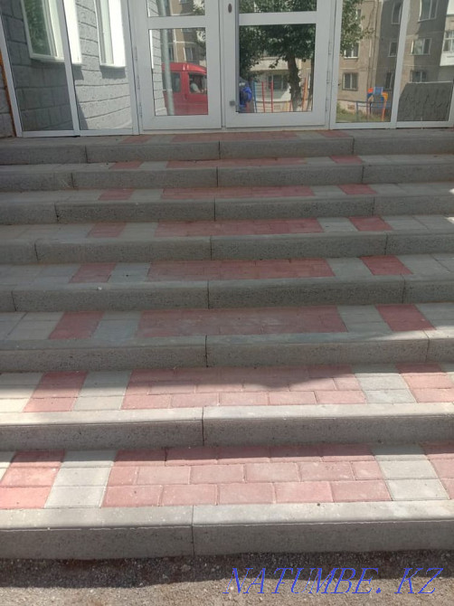 Laying paving stones, installation of road curbs, pavement pareblikov Temirtau - photo 6