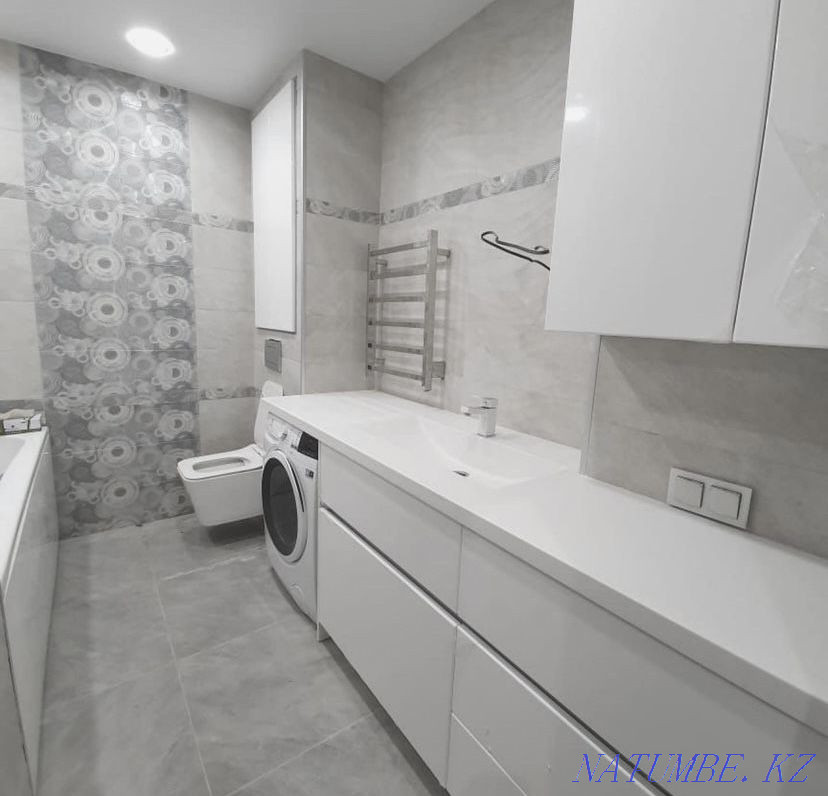 Плитка төсеу, плитка төсеу, фарфор плиткалары, құю паллеттері, кілтке арналған ванналар  Алматы - изображение 8