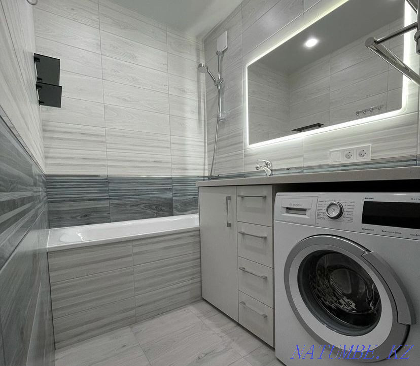 Плитка төсеу, плитка төсеу, фарфор плиткалары, құю паллеттері, кілтке арналған ванналар  Алматы - изображение 7