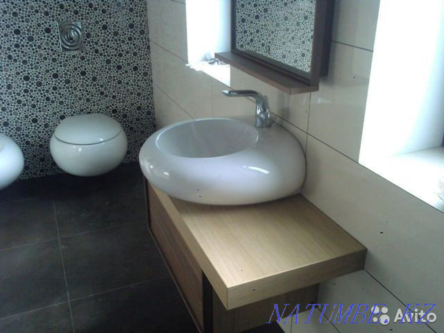 Tiling, tiler, tiler, Apron, bathrooms, sanitary units. Kokshetau - photo 7