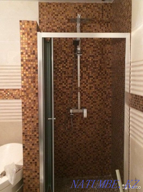 Tiling, tiler, tiler, Apron, bathrooms, sanitary units. Kokshetau - photo 4