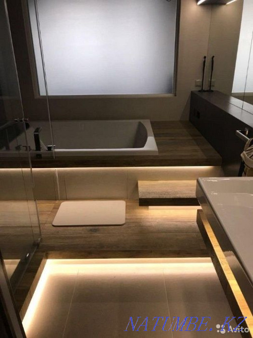 Tiling, tiler, tiler, Apron, bathrooms, sanitary units. Kokshetau - photo 6