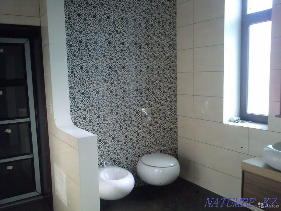 Tiling, tiler, tiler, Apron, bathrooms, sanitary units. Kokshetau - photo 8