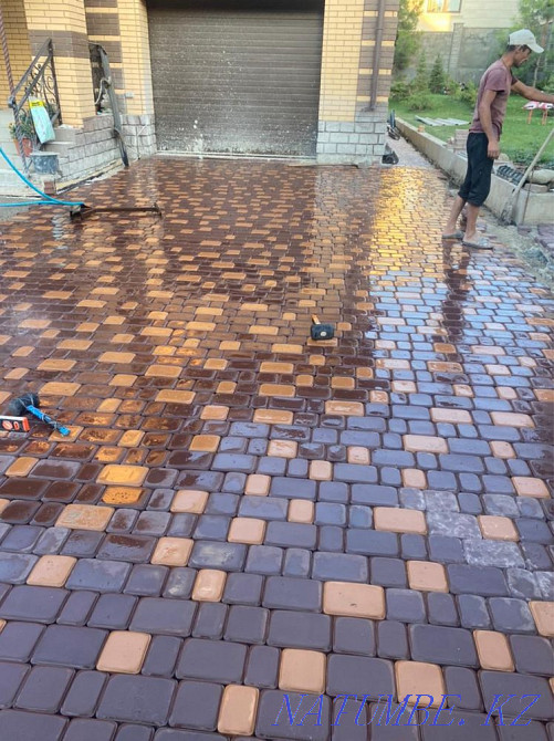 Тротуарлар мен брусчаткаларды төсеу  Алматы - изображение 7