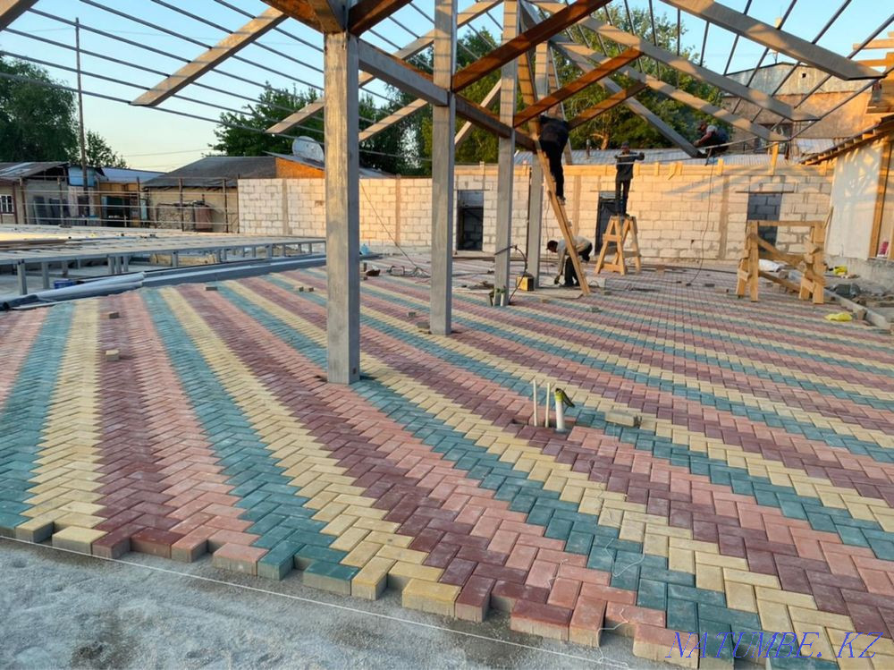 Тротуарлар мен брусчаткаларды төсеу  Алматы - изображение 4