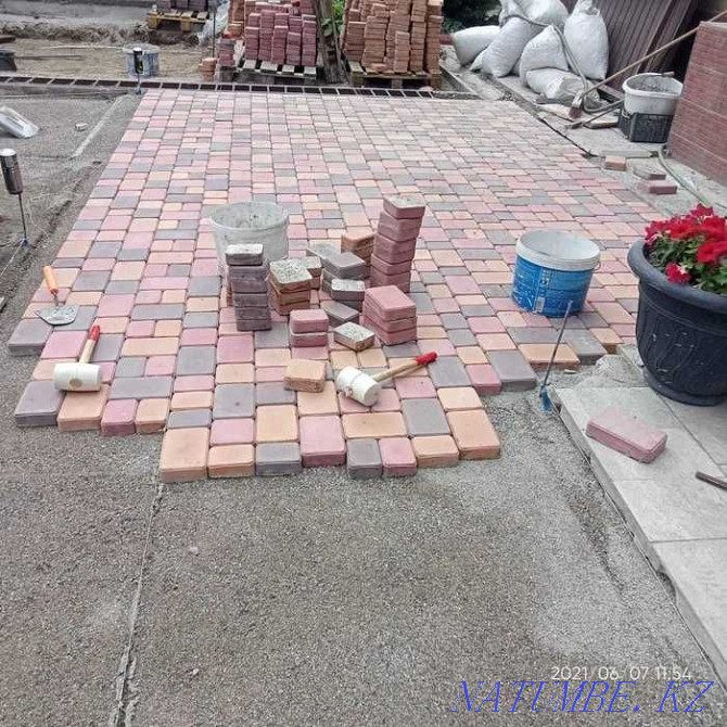 Laying/Paving/Repair/Dismantling of paving stones and paving slabs Almaty - photo 3