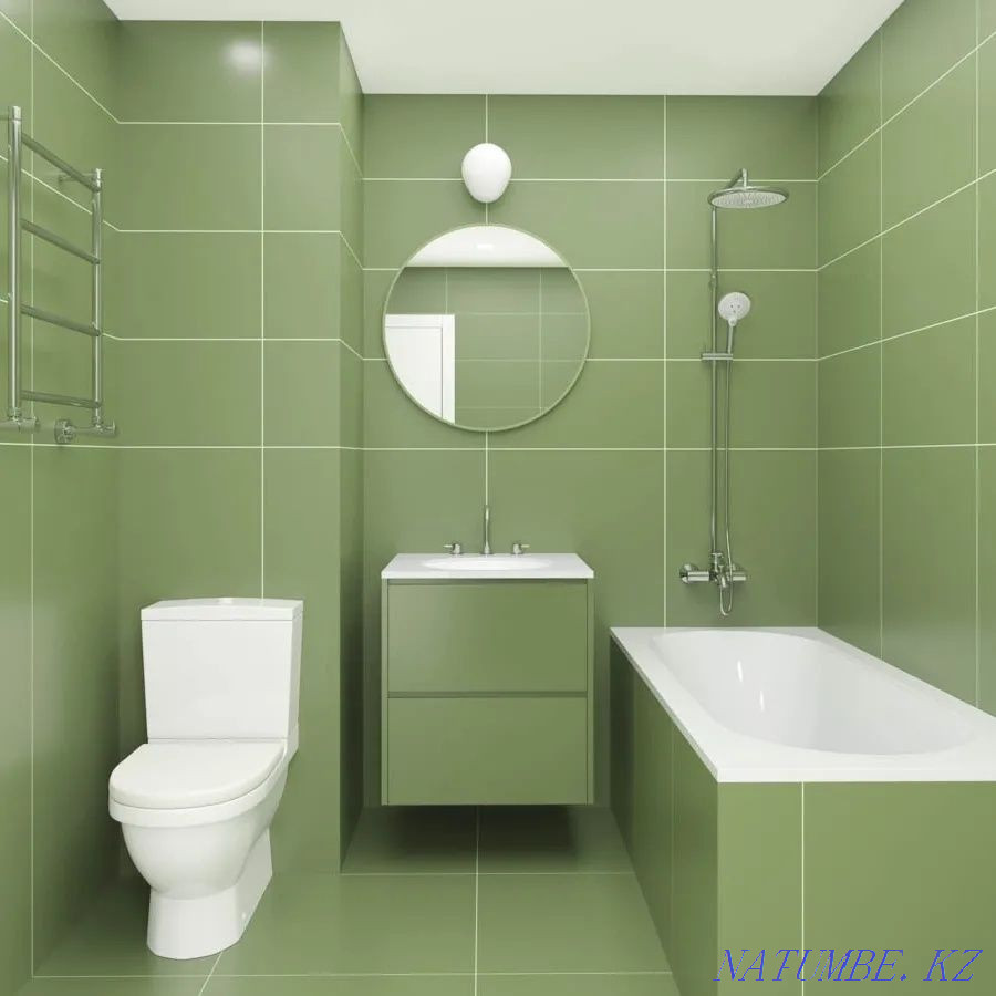 Кафельные работы любой сложности, санузел под ключ! Керама, гипсакарто Усть-Каменогорск - изображение 1
