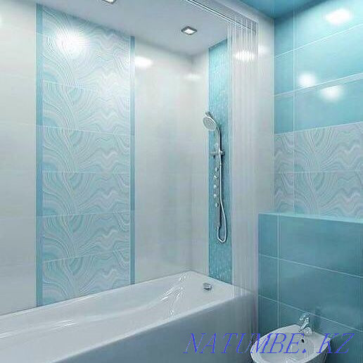 Tiled work, toilet turnkey bath, porcelain tile Ust-Kamenogorsk - photo 1
