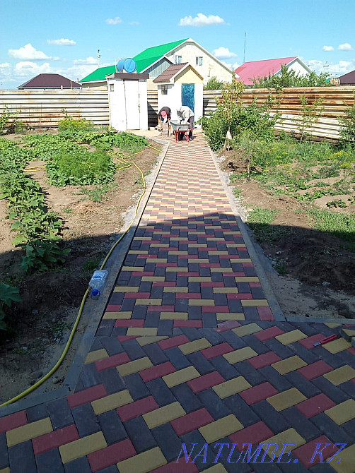 Укладка брусчатки тротуарной плитки Актобе - изображение 4