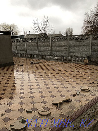 Laying pavement tiles curbs Almaty - photo 8