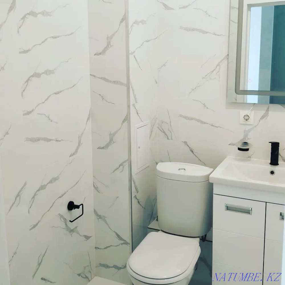 Laying tiles from 3500 tons, wallpaper, water-based painting Astana - photo 3