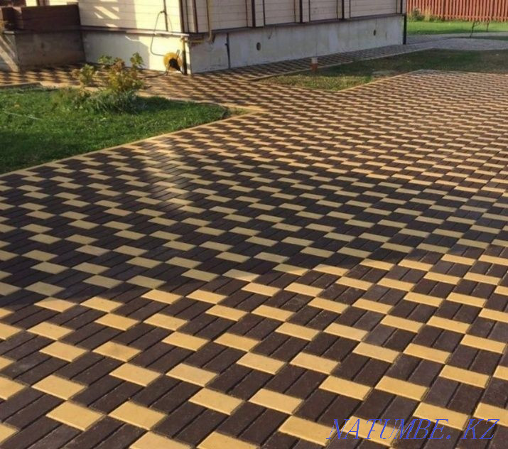 Laying paving stones, curb. Installing a curb. Dismantling Astana - photo 1