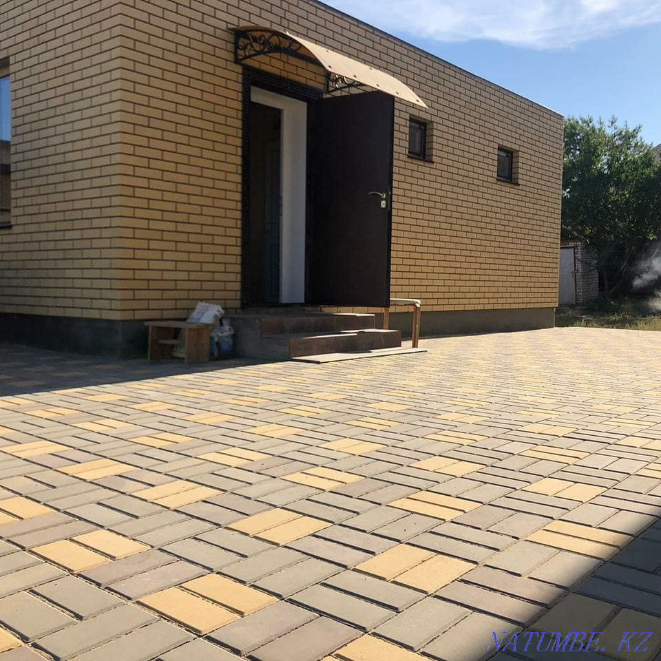 Laying paving stones borders curbs slabs with high quality Oral - photo 5