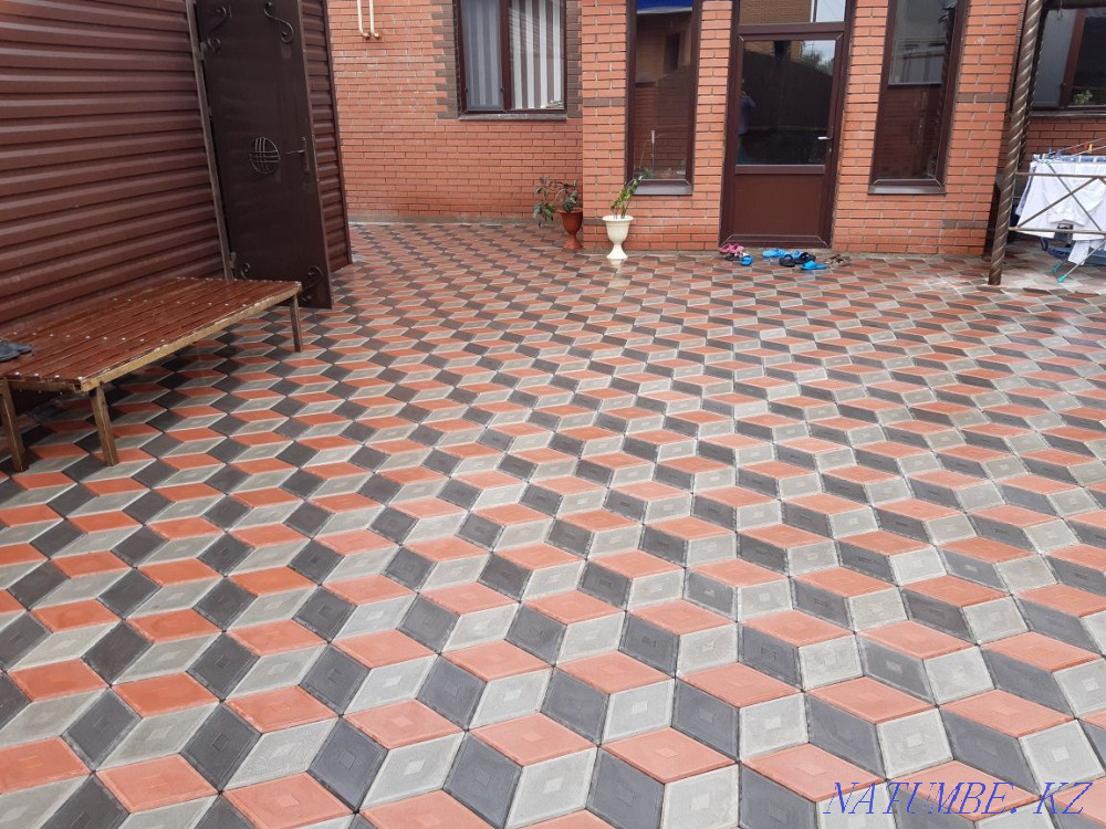 Laying paving stones borders curbs slabs with high quality Oral - photo 7