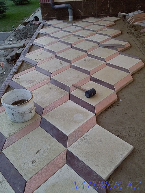 Paving stones t?leymіz, laying tiles Atyrau - photo 6