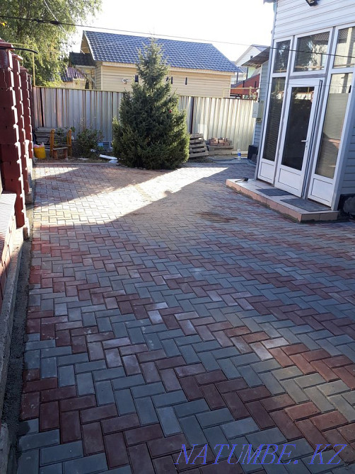 Professional laying of paving stones (paving slabs) of asphalt Almaty - photo 6