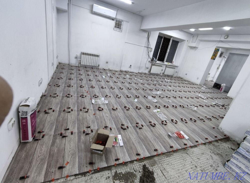 Laying tiles Laying tiles Euro turnkey renovation Repair of bathrooms Astana - photo 5