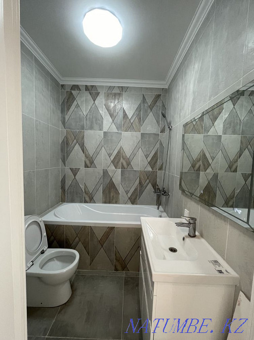Laying tiles Laying tiles Euro turnkey renovation Repair of bathrooms Astana - photo 1
