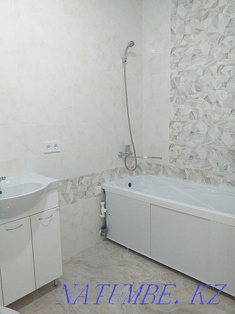 Laying tiles, porcelain tiles, turnkey bathroom, bathroom. Kokshetau - photo 5