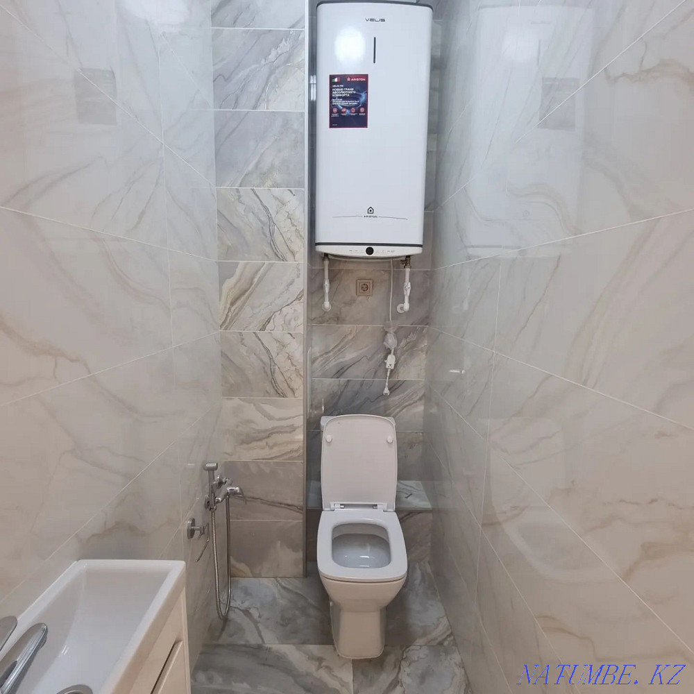 Laying tiles, porcelain tiles, turnkey bathroom, bathroom. Kokshetau - photo 3