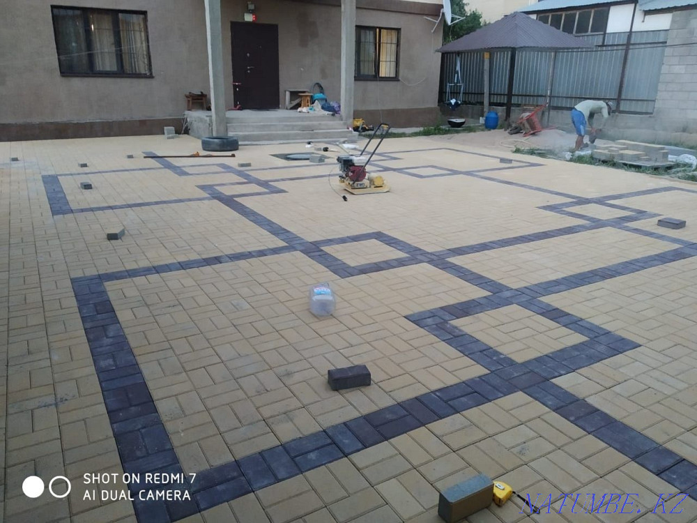 Laying paving stones, Laying paving stones, paving slabs, paving stones Almaty - photo 4
