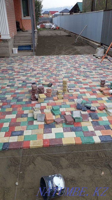 Laying paving stones, Laying paving stones, paving slabs, paving stones Almaty - photo 5