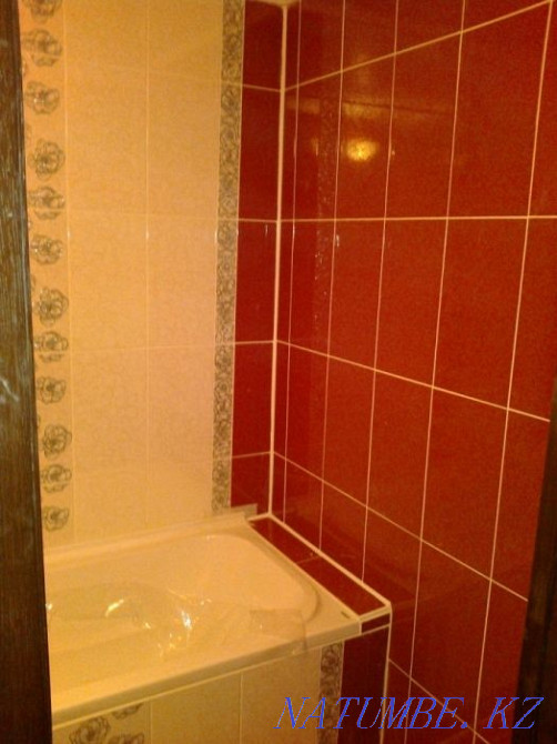 Укл кафеля. Уст двер.гипсокартон.панели пласт.откосы.обой.линелеум. Актобе - изображение 3