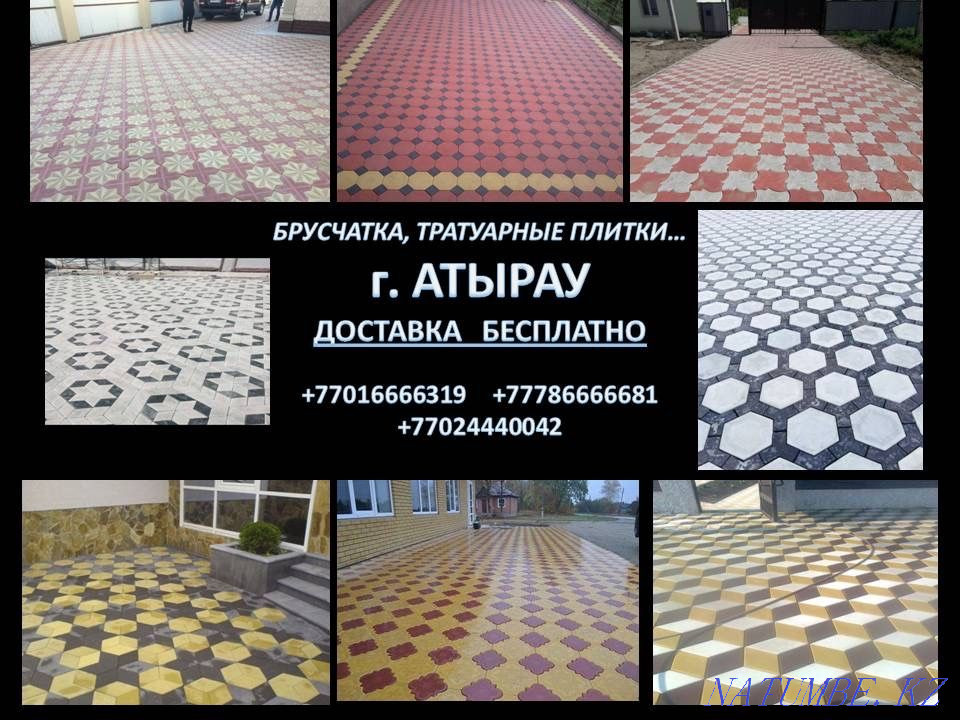 Decorative stones paving stones balusters columns paving slabs 3D panel Atyrau - photo 2