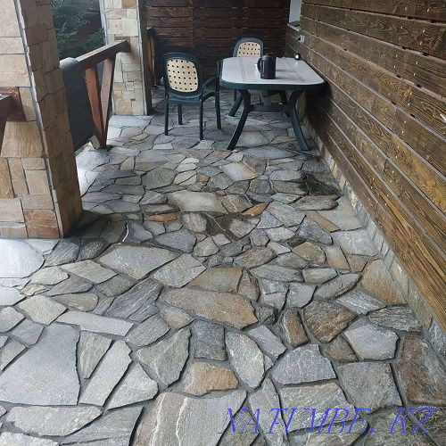 Laying paving stones, limestone, curbs. Kokshetau - photo 2