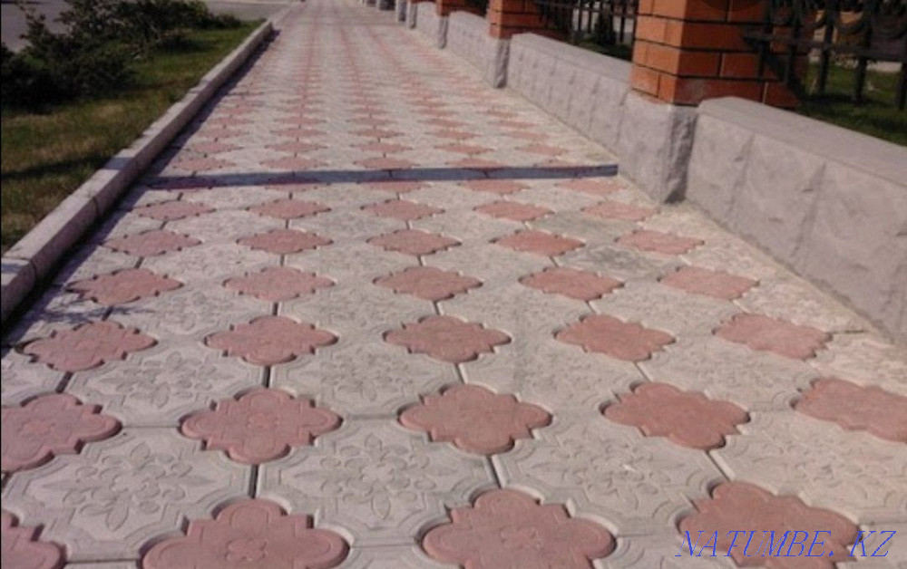 Laying paving stones, limestone, curbs. Kokshetau - photo 8