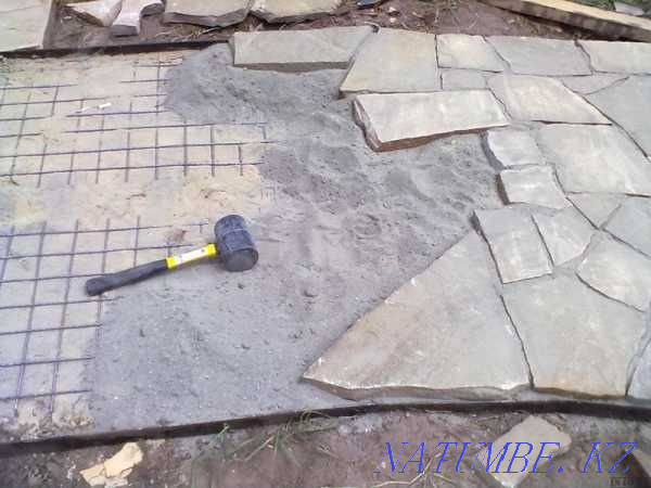 Laying paving stones, limestone, curbs. Kokshetau - photo 4