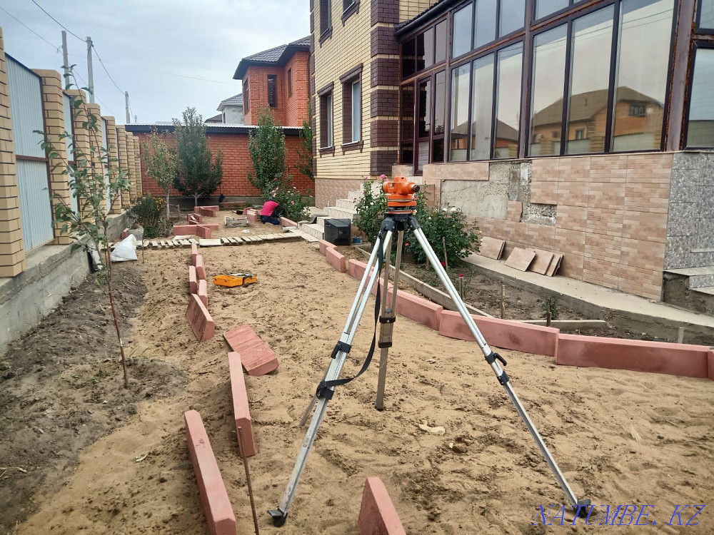 Laying paving stones (paving slabs), installing curbs Aqtobe - photo 3