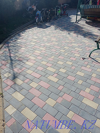 Укладка тротуарной плиты, брусчатка Семей - изображение 6