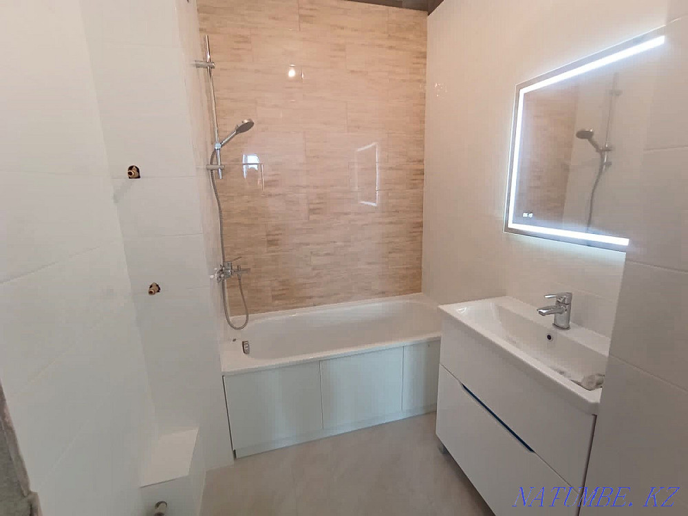 Laying tiles, turnkey sanitary units, high quality! Astana - photo 6